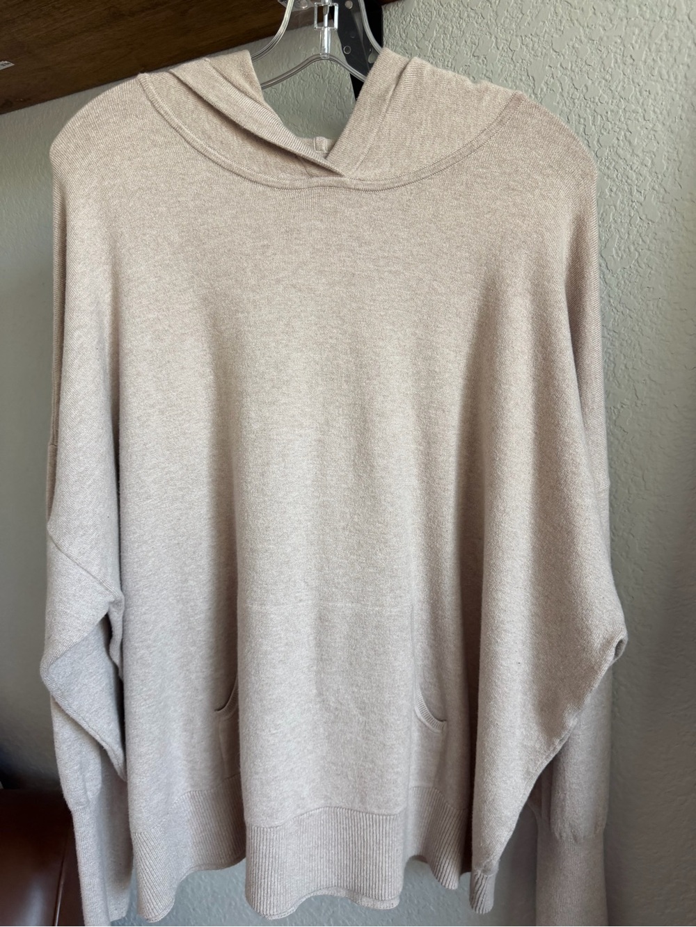 nuuds Cream Lux Knit Hooded Sweater in Doe